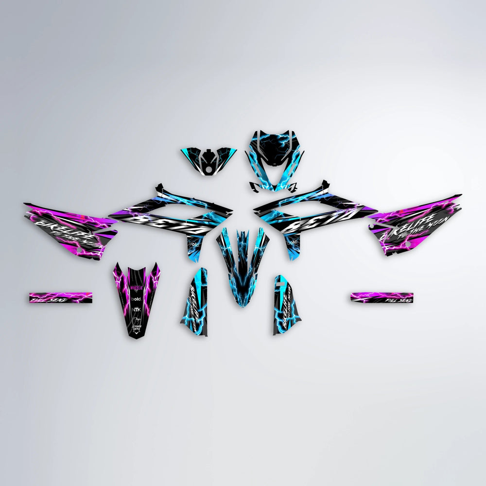 TRINITY Beta graphics kit parts layout in Pink & Light Blue
