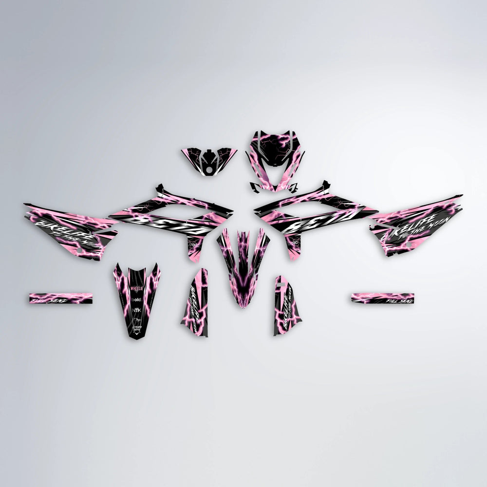 TRINITY Beta graphics kit parts layout in Sakura Pink