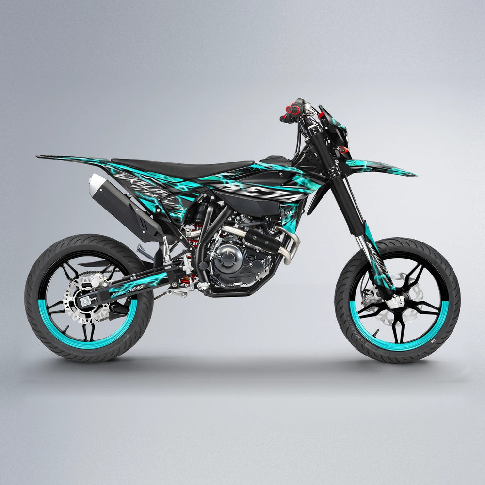 TRINITY Beta supermoto graphics kit in Teal