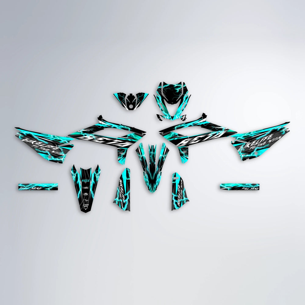 TRINITY Beta graphics kit parts layout in Teal
