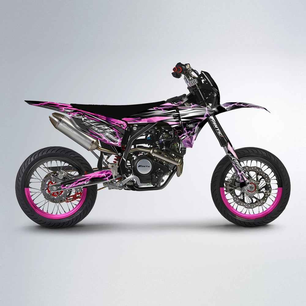 TRINITY Fantic supermoto graphics kit in Flamingo