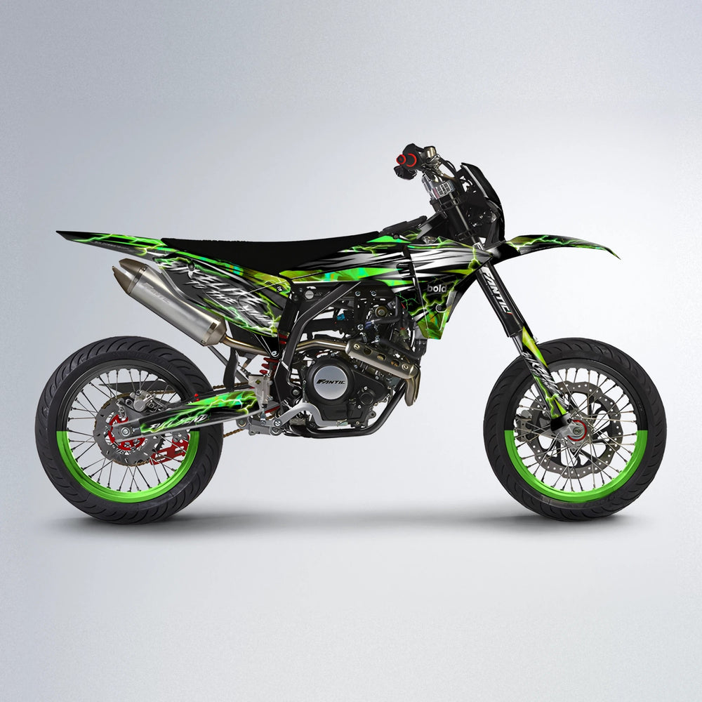 TRINITY Fantic supermoto graphics kit in Green