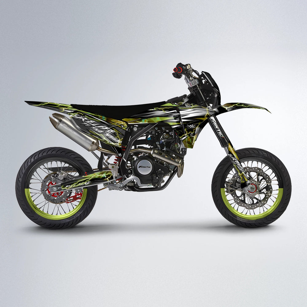 TRINITY Fantic supermoto graphics kit in Olive
