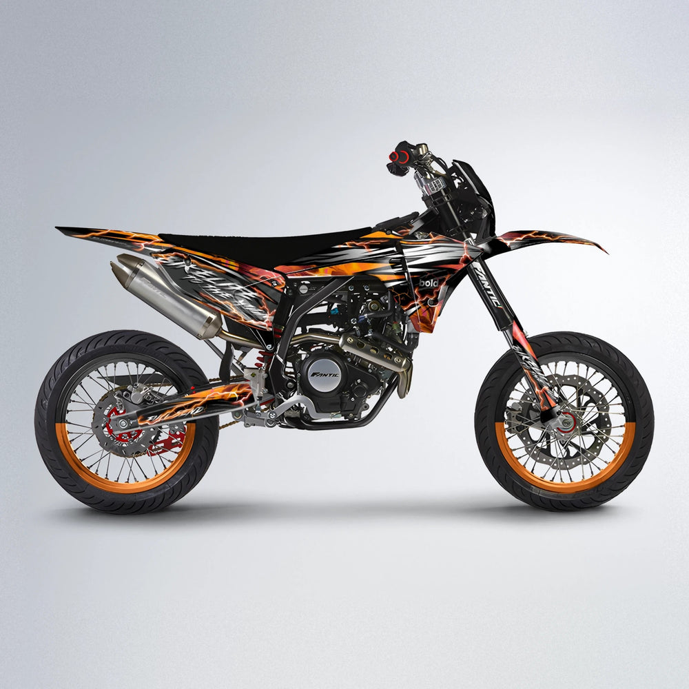 TRINITY Fantic supermoto graphics kit in Orange