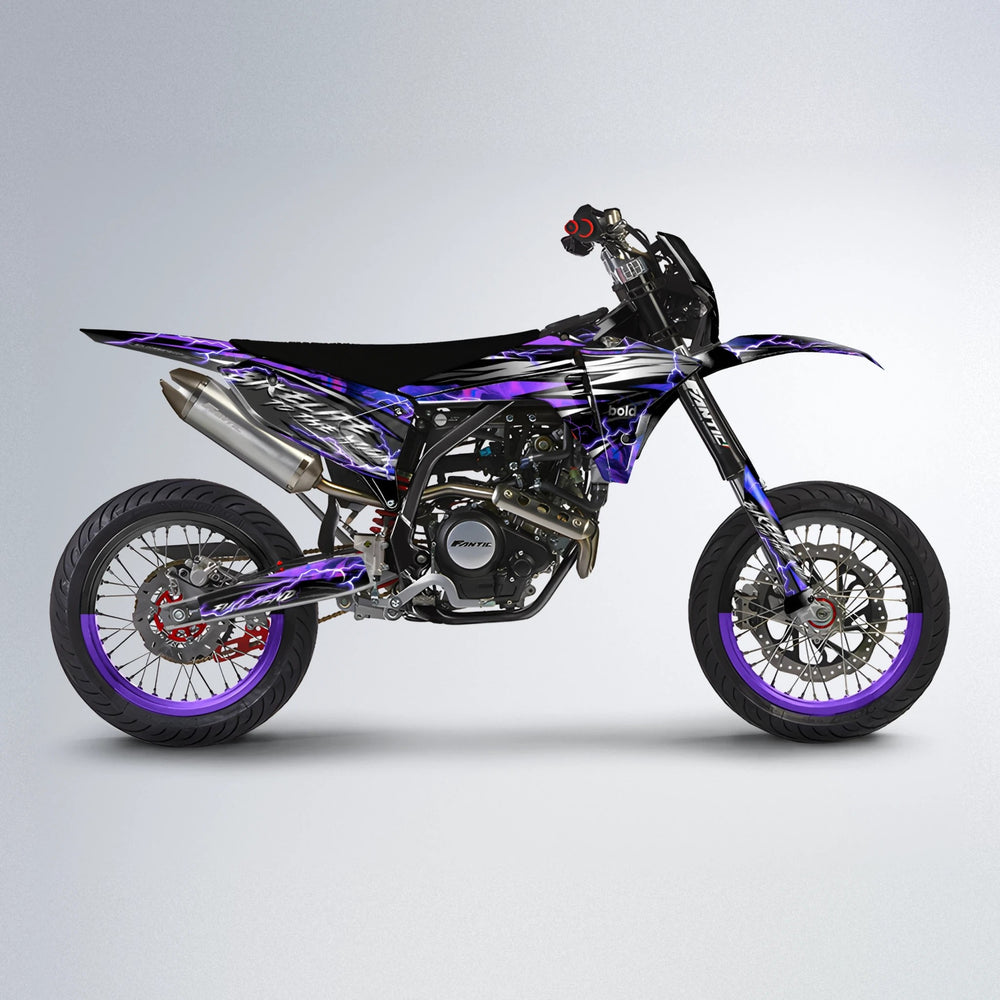 TRINITY Fantic supermoto graphics kit in Purple