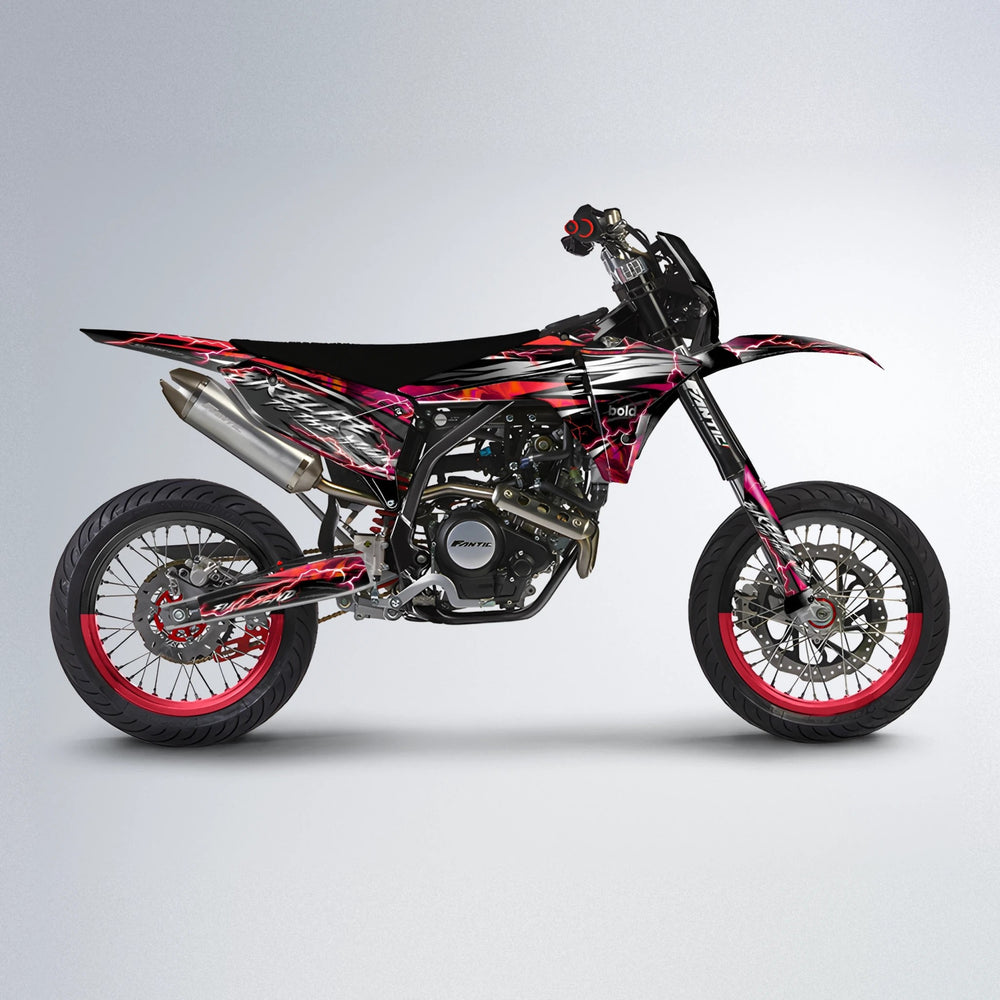 TRINITY Fantic supermoto graphics kit in Red