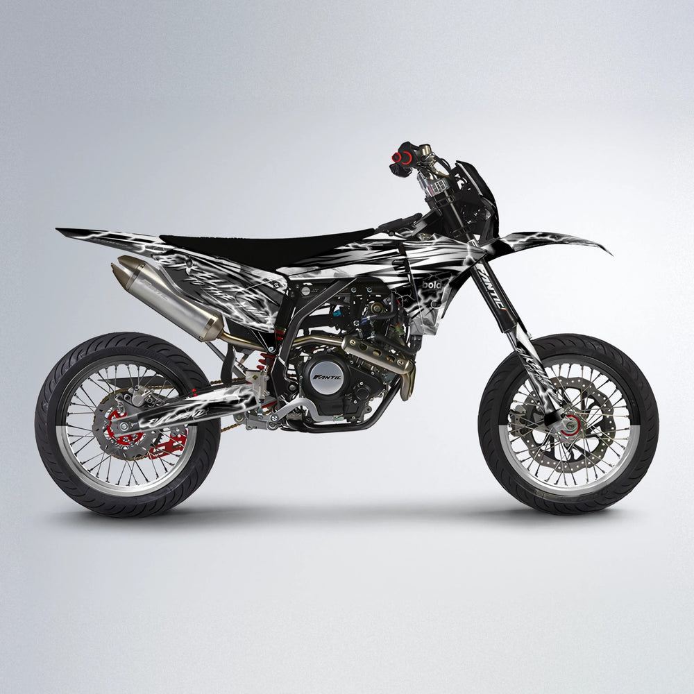 TRINITY Fantic supermoto graphics kit in White