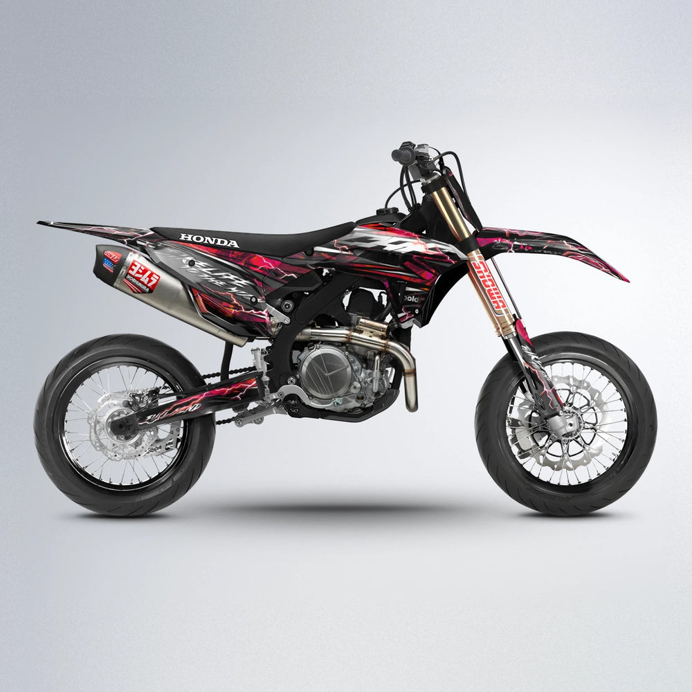 TRINITY Honda supermoto graphics kit in Black & Red