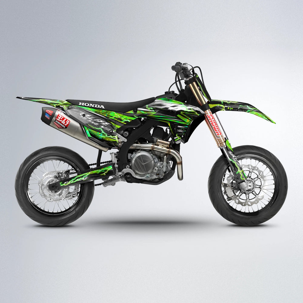 TRINITY Honda supermoto graphics kit in Green