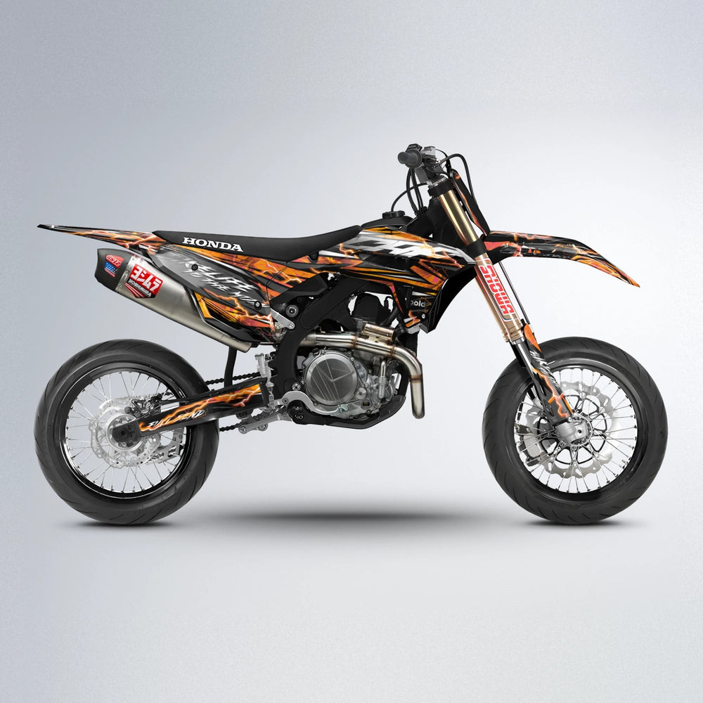 TRINITY Honda supermoto graphics kit in Orange