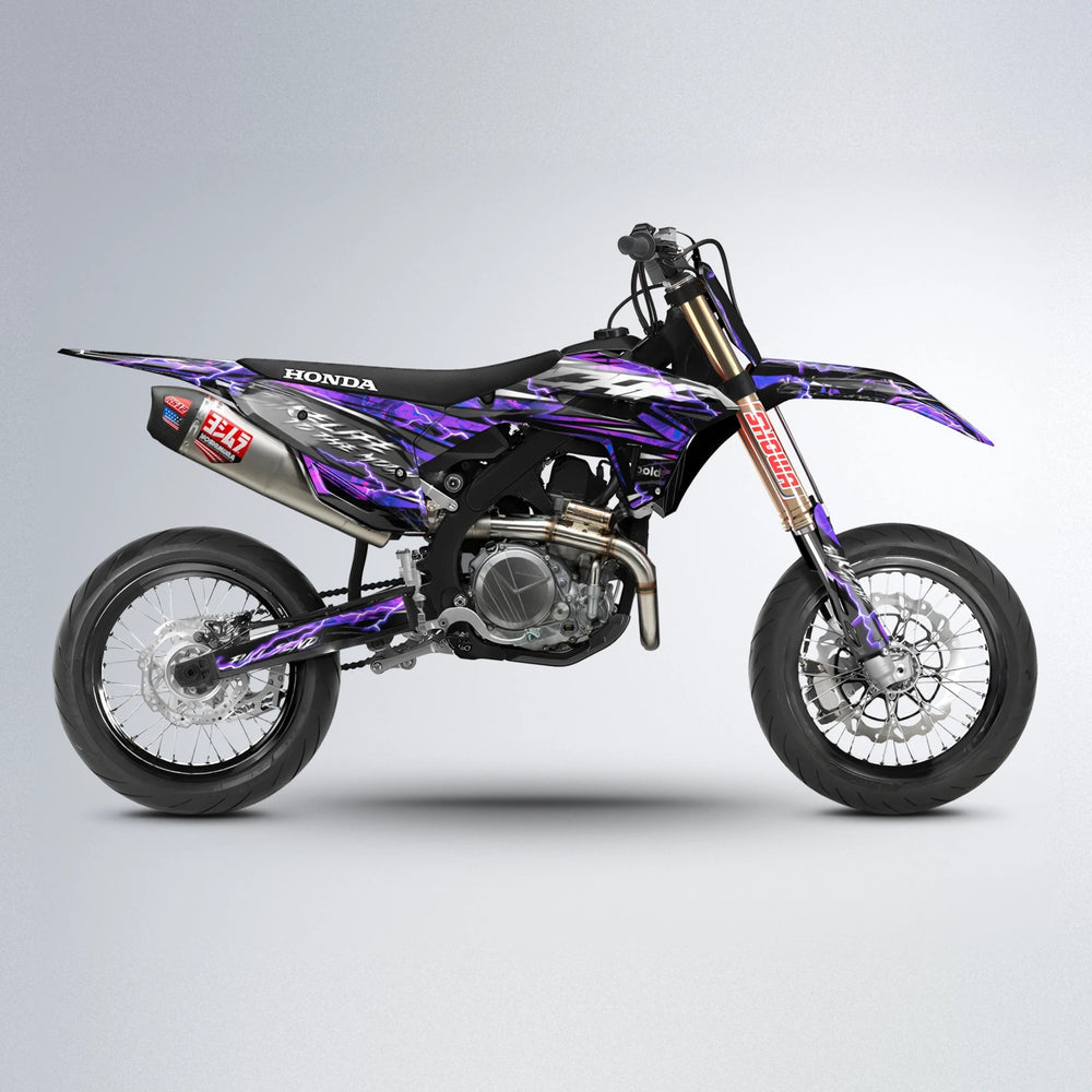 TRINITY Honda supermoto graphics kit in Purple