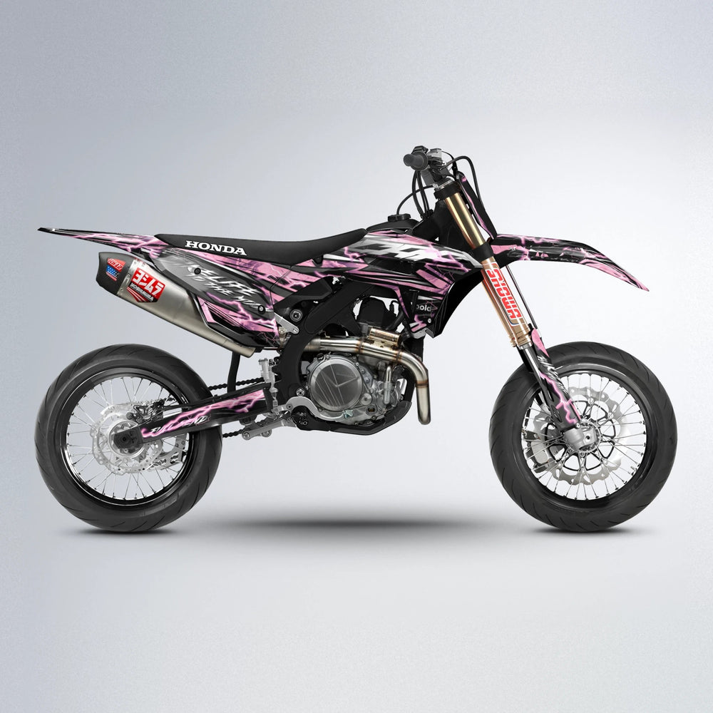 TRINITY Honda supermoto graphics kit in Sakura Pink