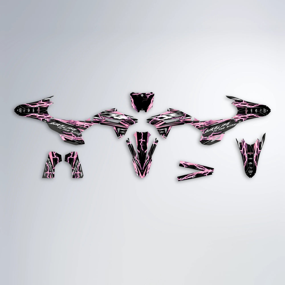 TRINITY Honda graphics kit parts layout in Sakura Pink