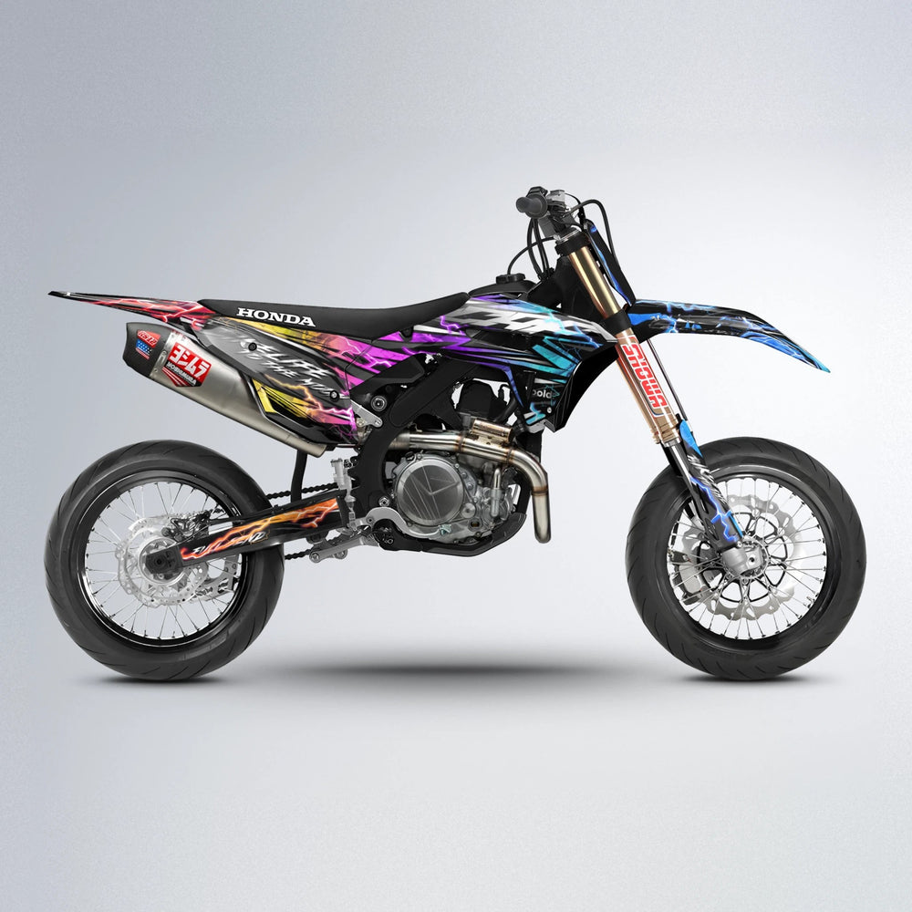 TRINITY Honda supermoto graphics kit in Sunset Fade