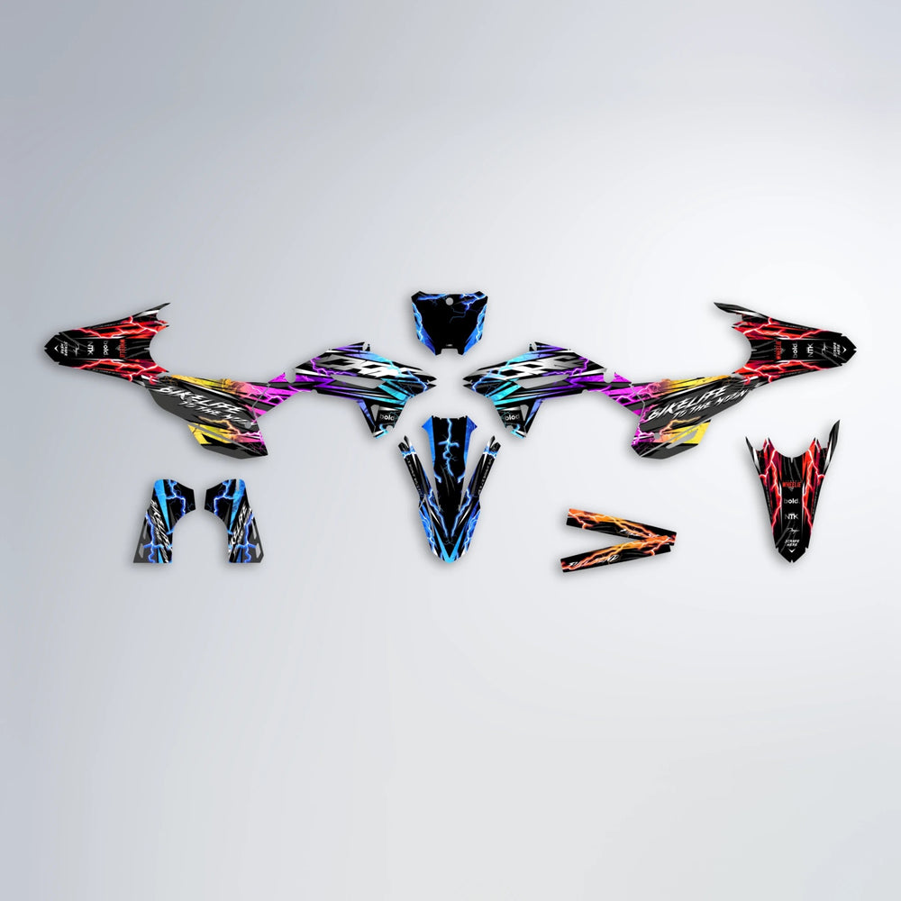TRINITY Honda graphics kit parts layout in Sunset Fade