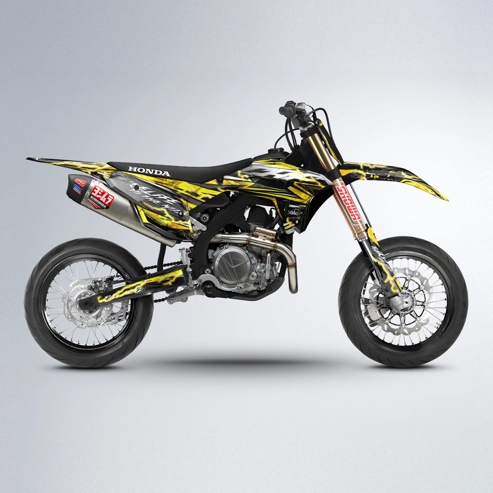 TRINITY Honda supermoto graphics kit in Yellow