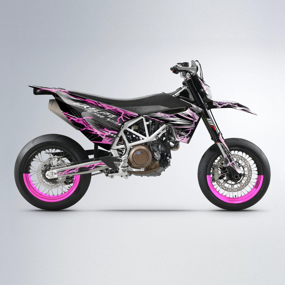 TRINITY Husqvarna 701 supermoto graphics kit in Flamingo