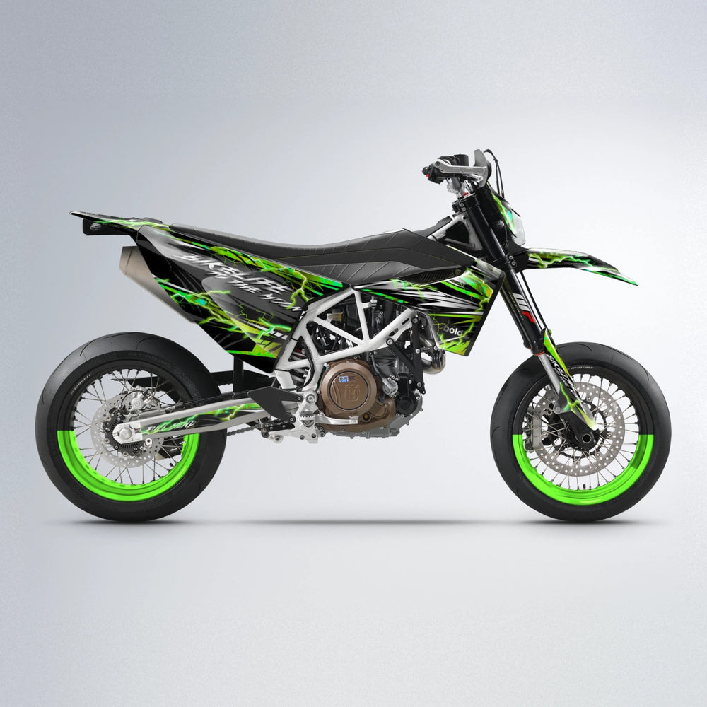 TRINITY Husqvarna 701 supermoto graphics kit in Green