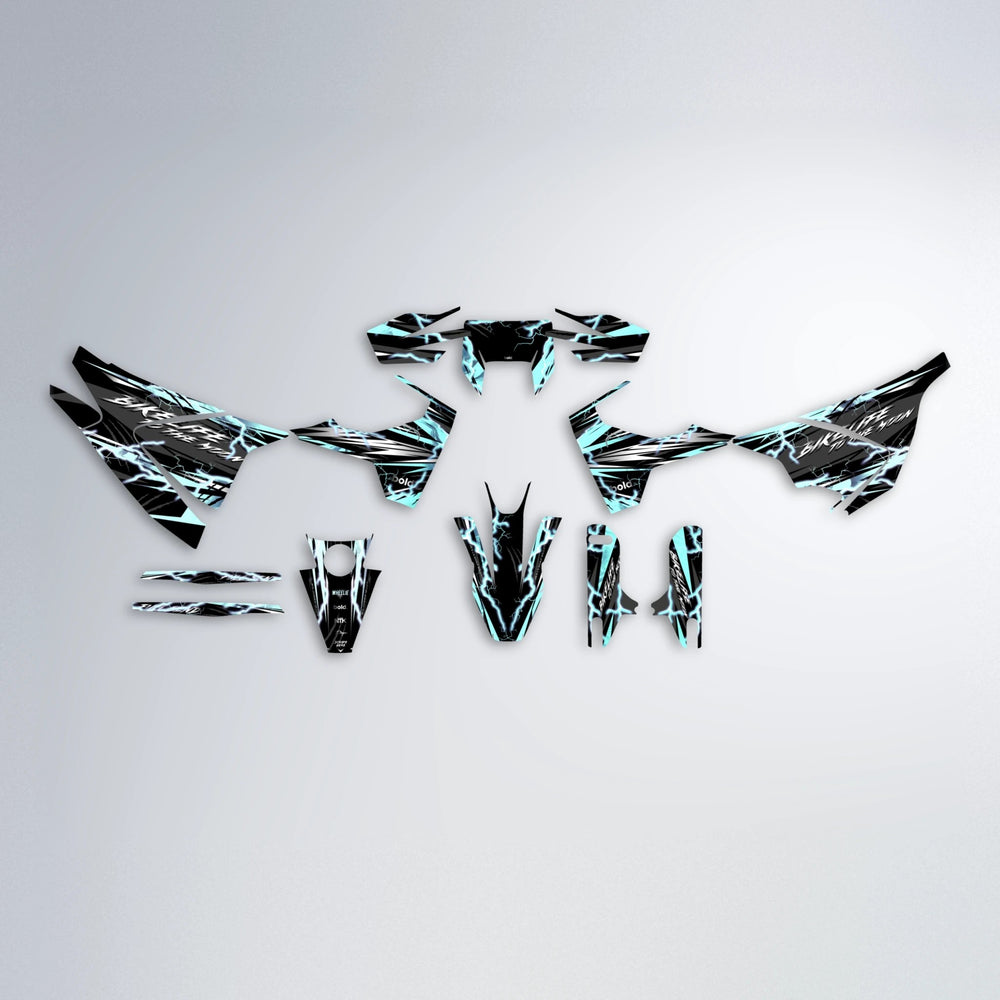 TRINITY Husqvarna 701 graphics kit parts layout in Mint