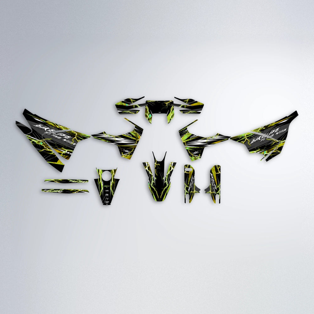 TRINITY Husqvarna 701 graphics kit parts layout in Olive