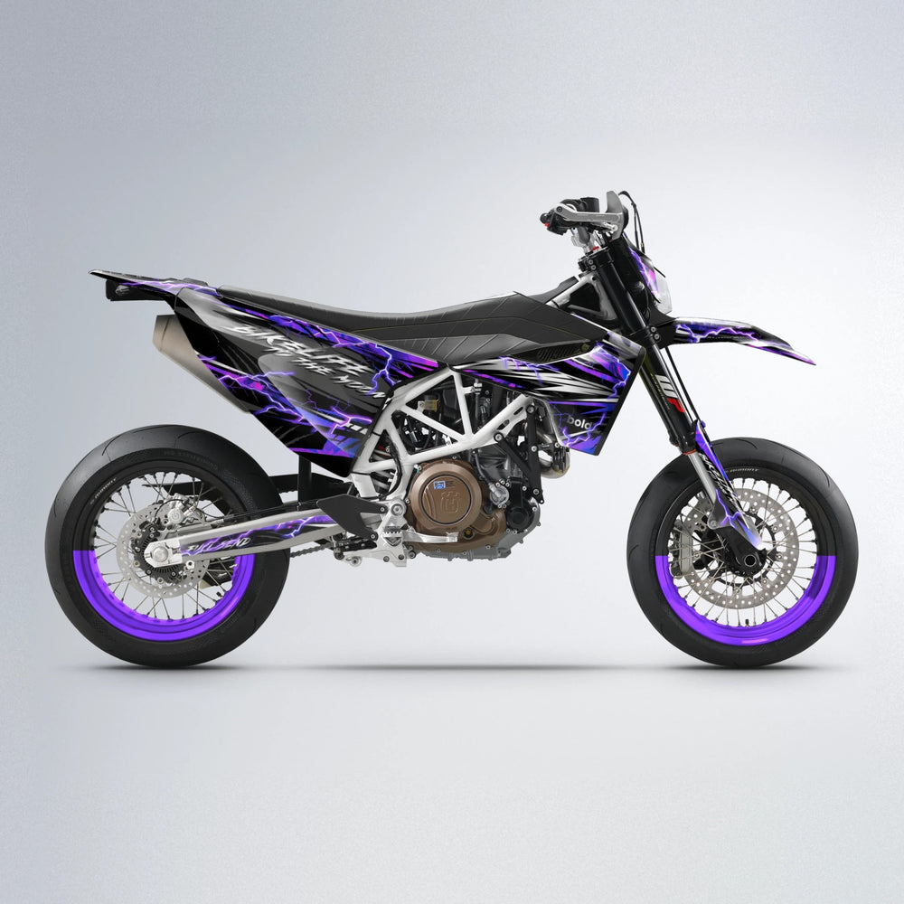 TRINITY Husqvarna 701 supermoto graphics kit in Purple
