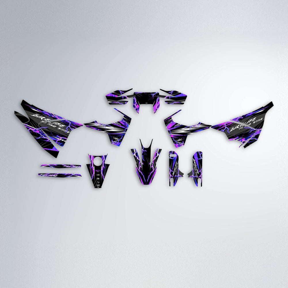 TRINITY Husqvarna 701 graphics kit parts layout in Purple