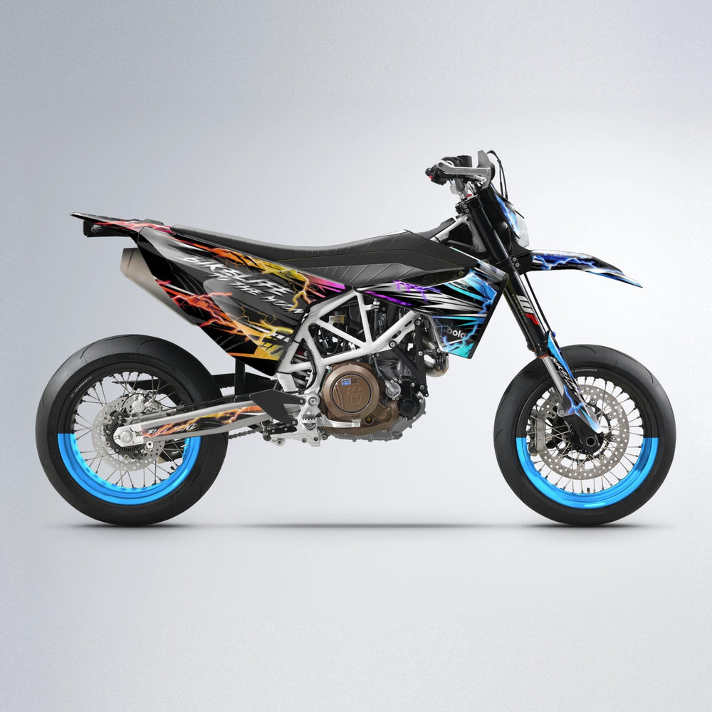TRINITY Husqvarna 701 supermoto graphics kit in Sunset Fade