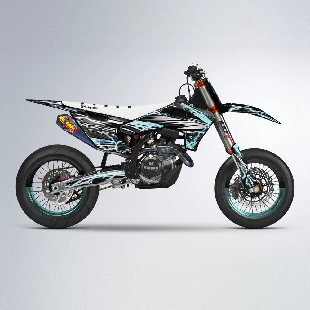 TRINITY Husqvarna FE/TE supermoto graphics kit in Mint