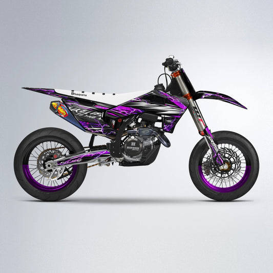 TRINITY Husqvarna FE/TE supermoto graphics kit in Pink
