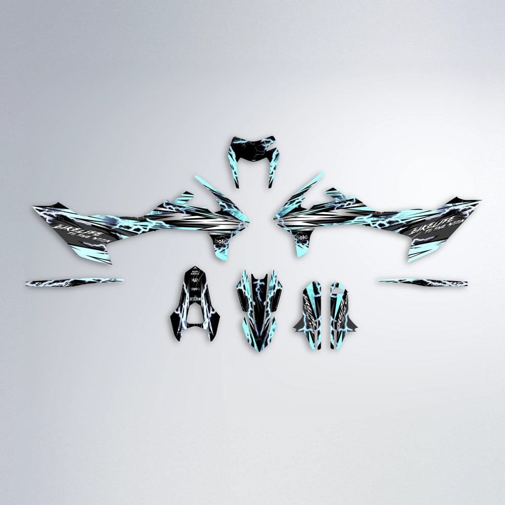 TRINITY KTM SMC 690 graphics kit parts layout in Mint