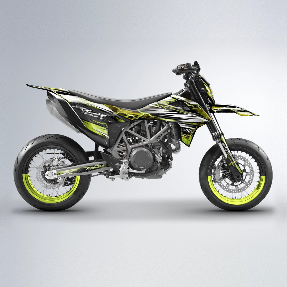 TRINITY KTM SMC 690 supermoto graphics kit in Olive