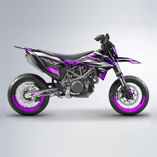TRINITY KTM SMC 690 supermoto graphics kit in Pink