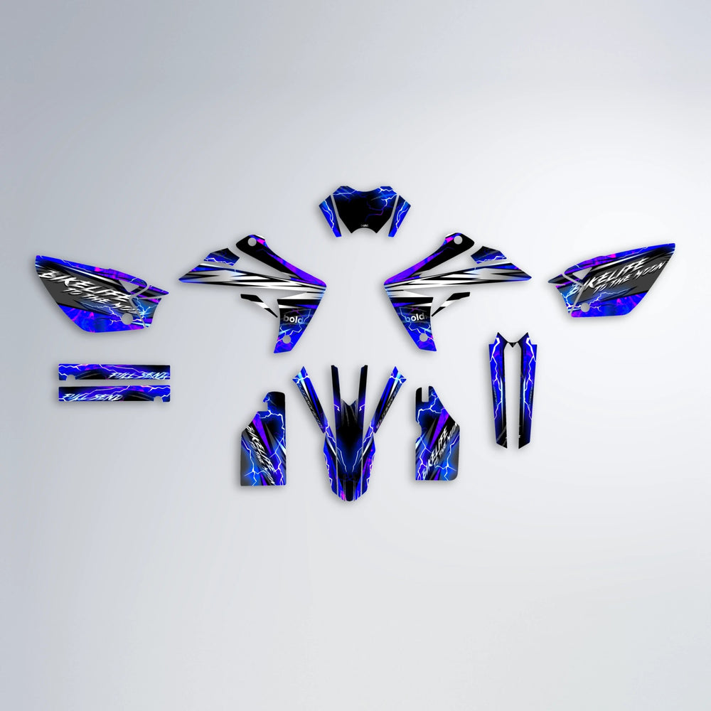 TRINITY Rieju MRT graphics kit parts layout in Blue