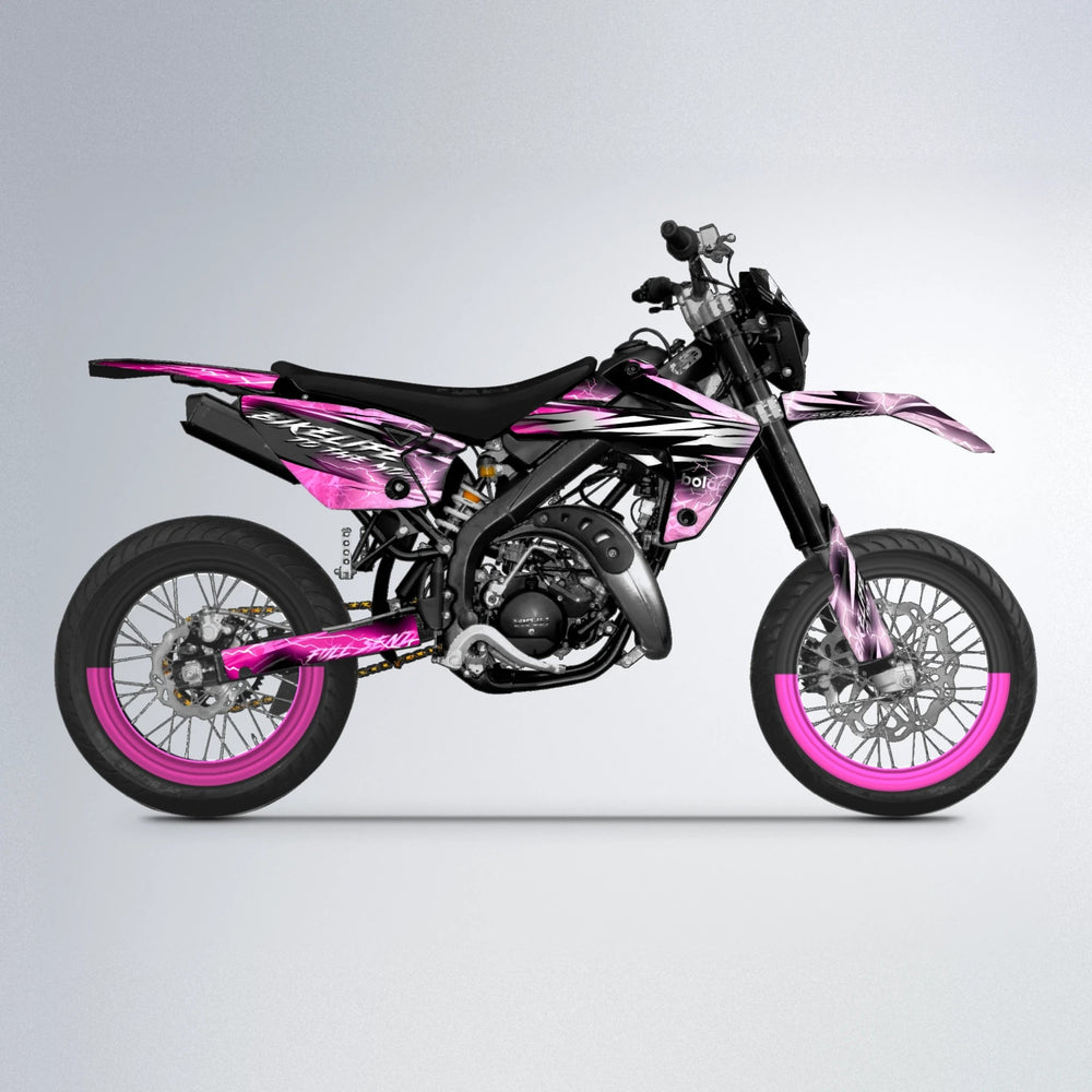 TRINITY Rieju MRT supermoto graphics kit in Flamingo