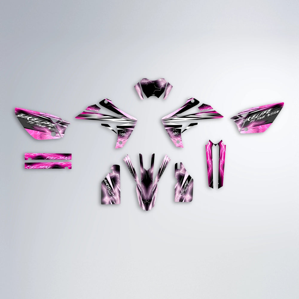 TRINITY Rieju MRT graphics kit parts layout in Flamingo