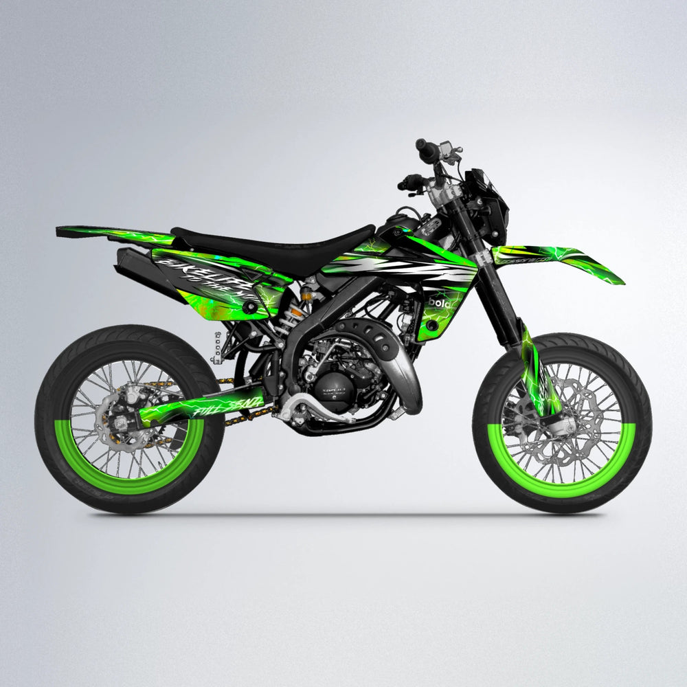 TRINITY Rieju MRT supermoto graphics kit in Green