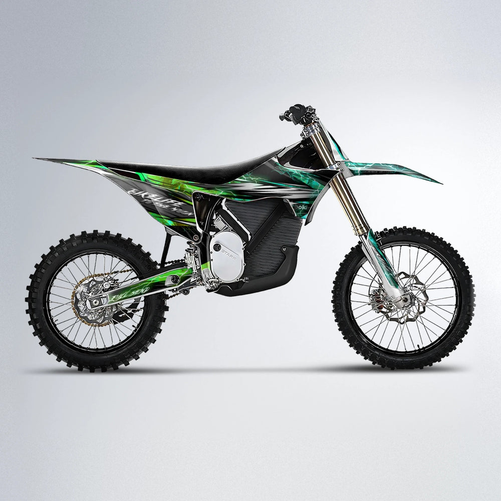 TRINITY Stark Varg MX motocross graphics kit in Cyan & Green