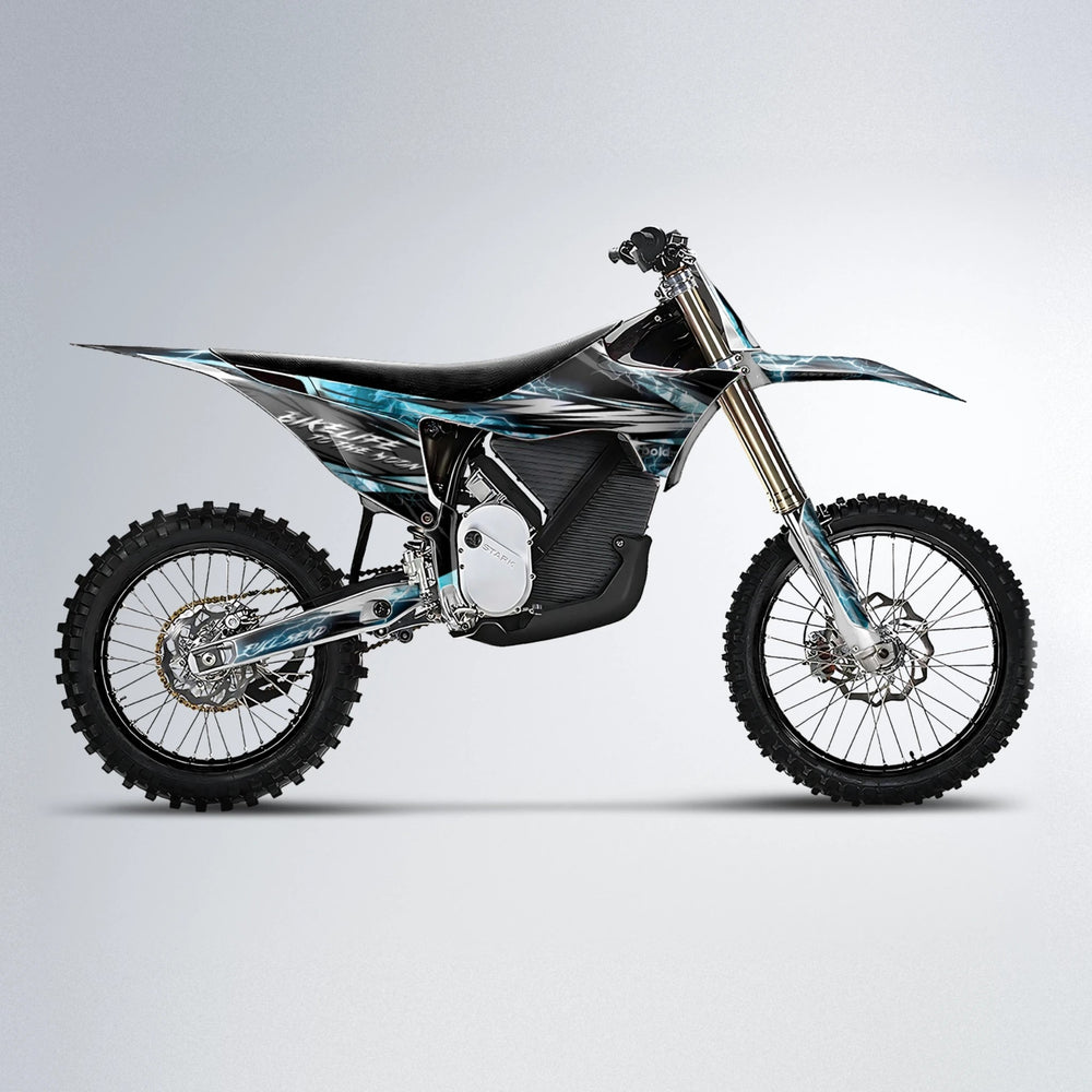 TRINITY Stark Varg MX motocross graphics kit in Light Blue & White