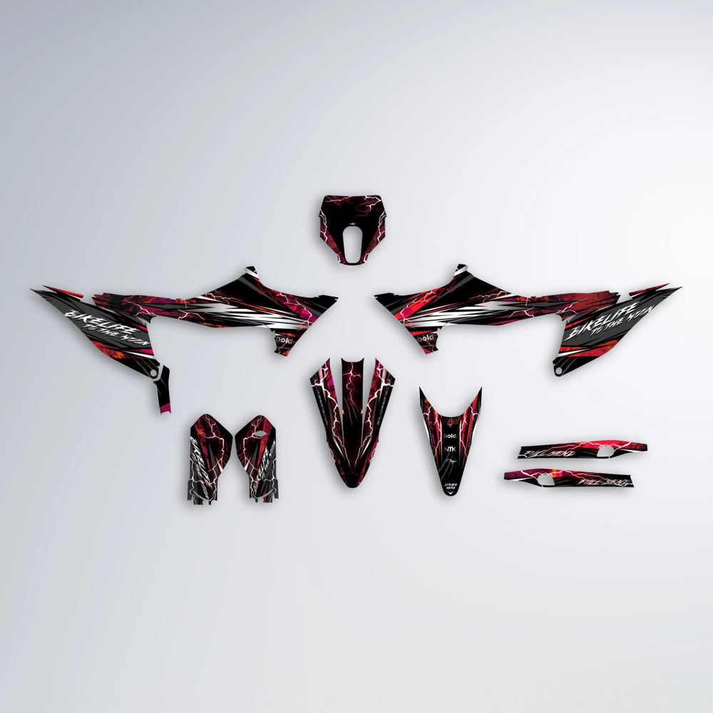 TRINITY Stark Varg SM graphics kit parts layout in Black & Red
