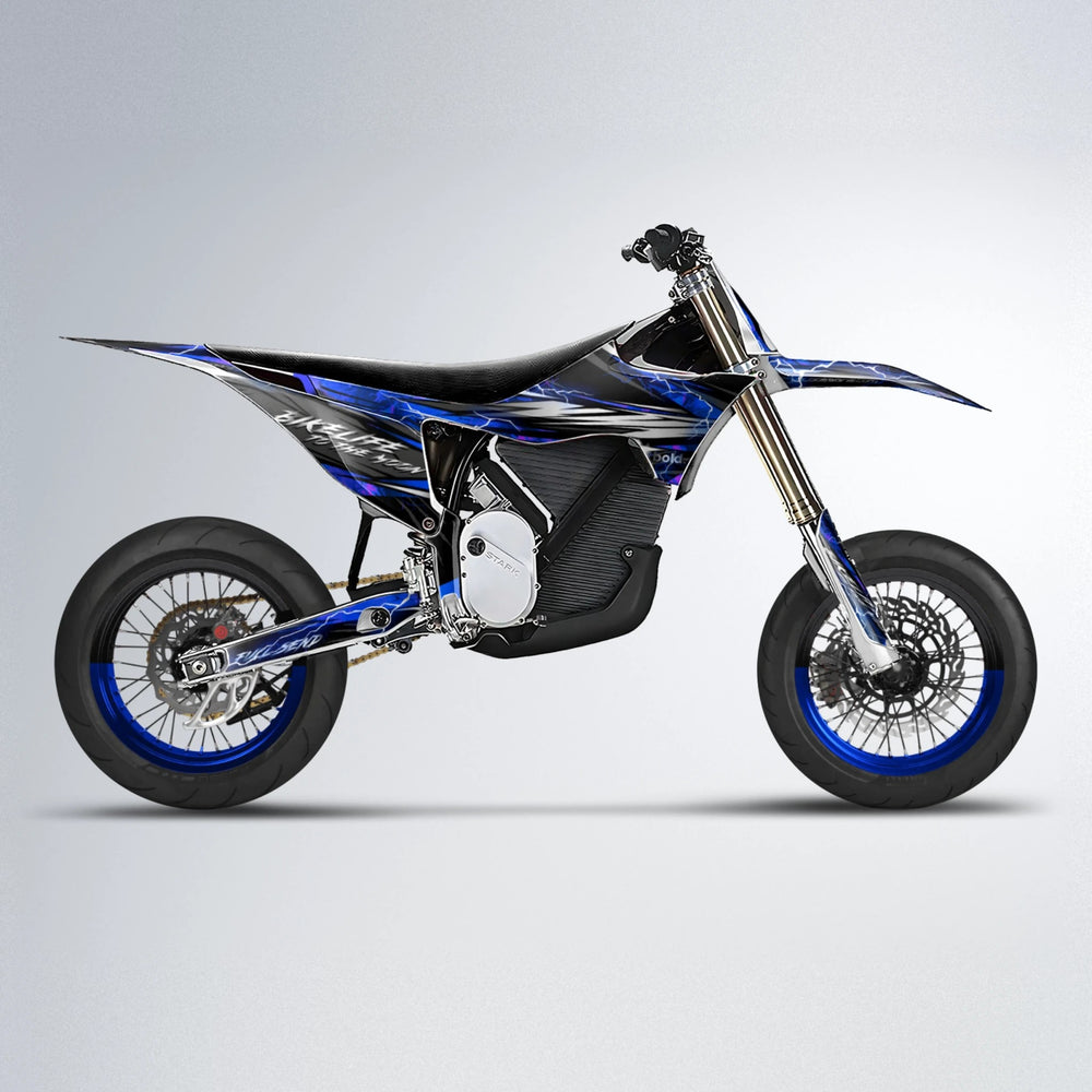 TRINITY Stark Varg SM supermoto graphics kit in Blue
