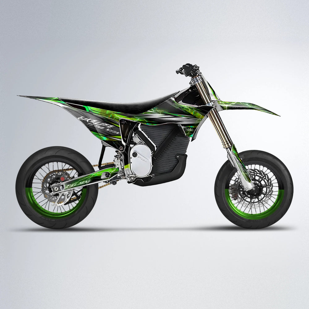 TRINITY Stark Varg SM supermoto graphics kit in Green