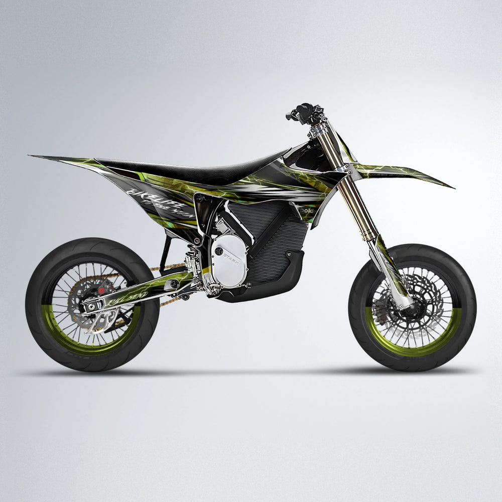 TRINITY Stark Varg SM supermoto graphics kit in Olive