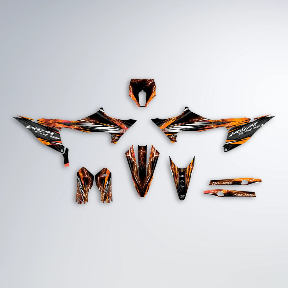 TRINITY Stark Varg SM graphics kit parts layout in Orange
