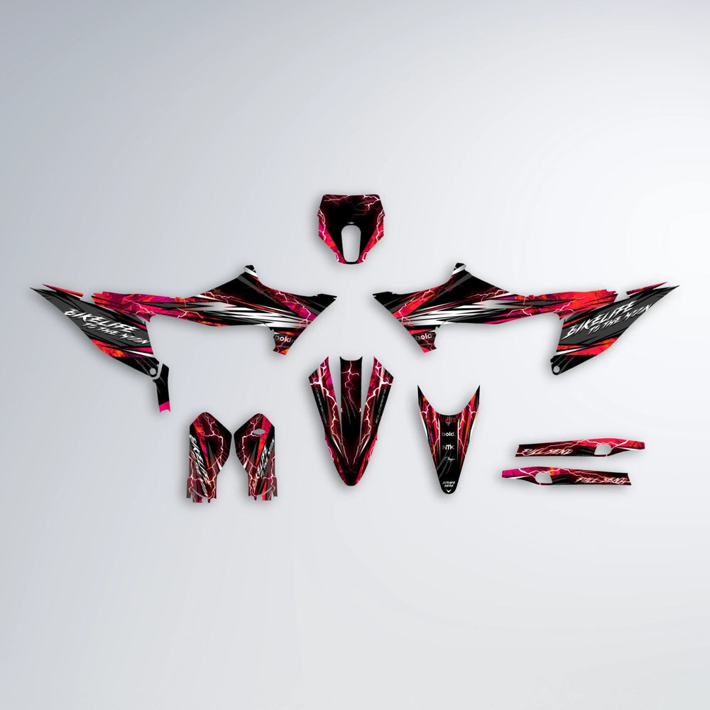 TRINITY Stark Varg SM graphics kit parts layout in Red