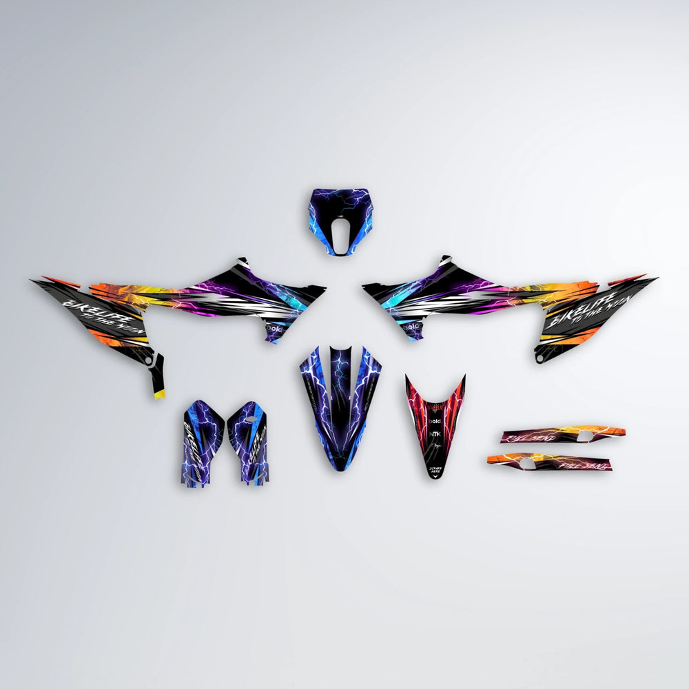 TRINITY Stark Varg SM graphics kit parts layout in Sunset Fade