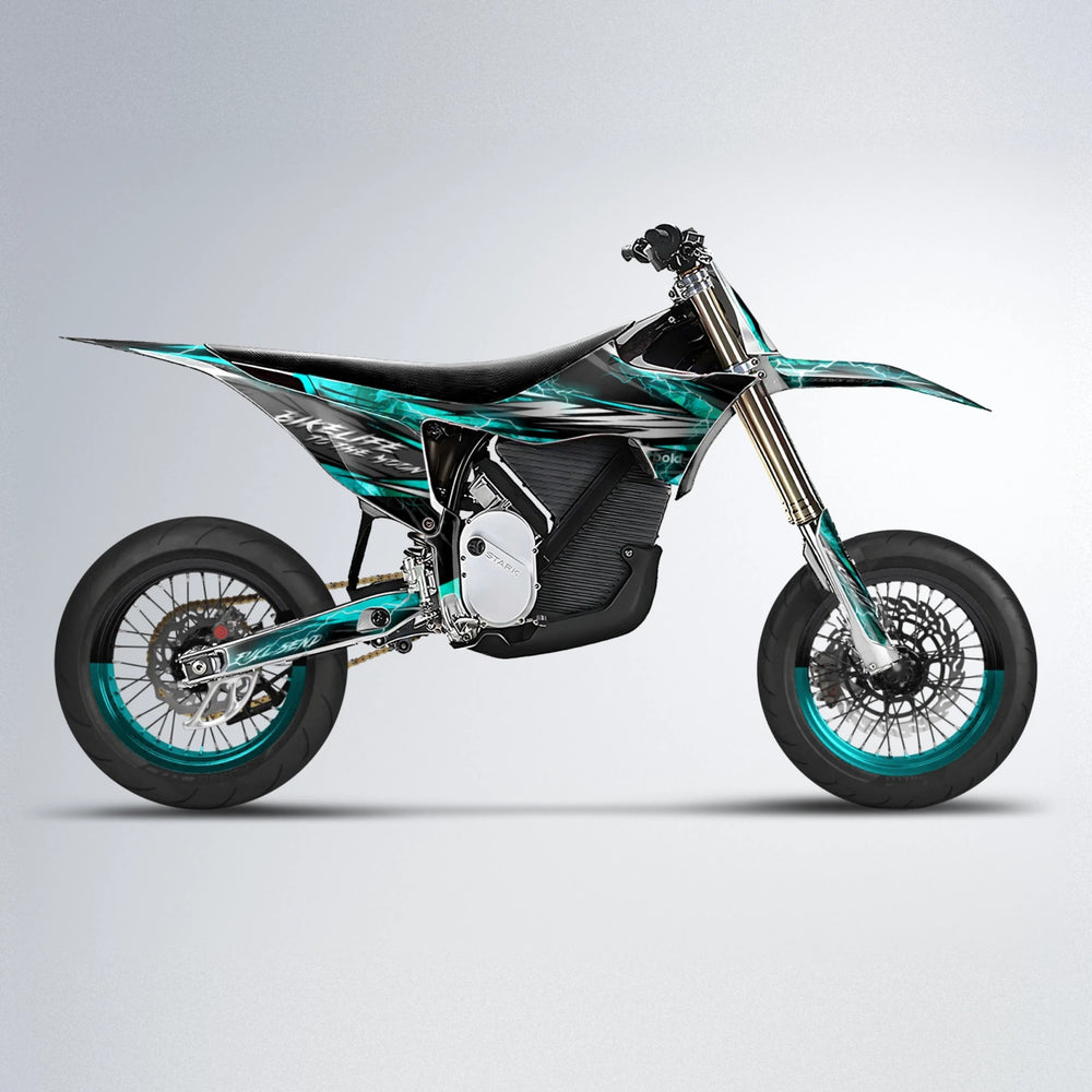 TRINITY Stark Varg SM supermoto graphics kit in Teal