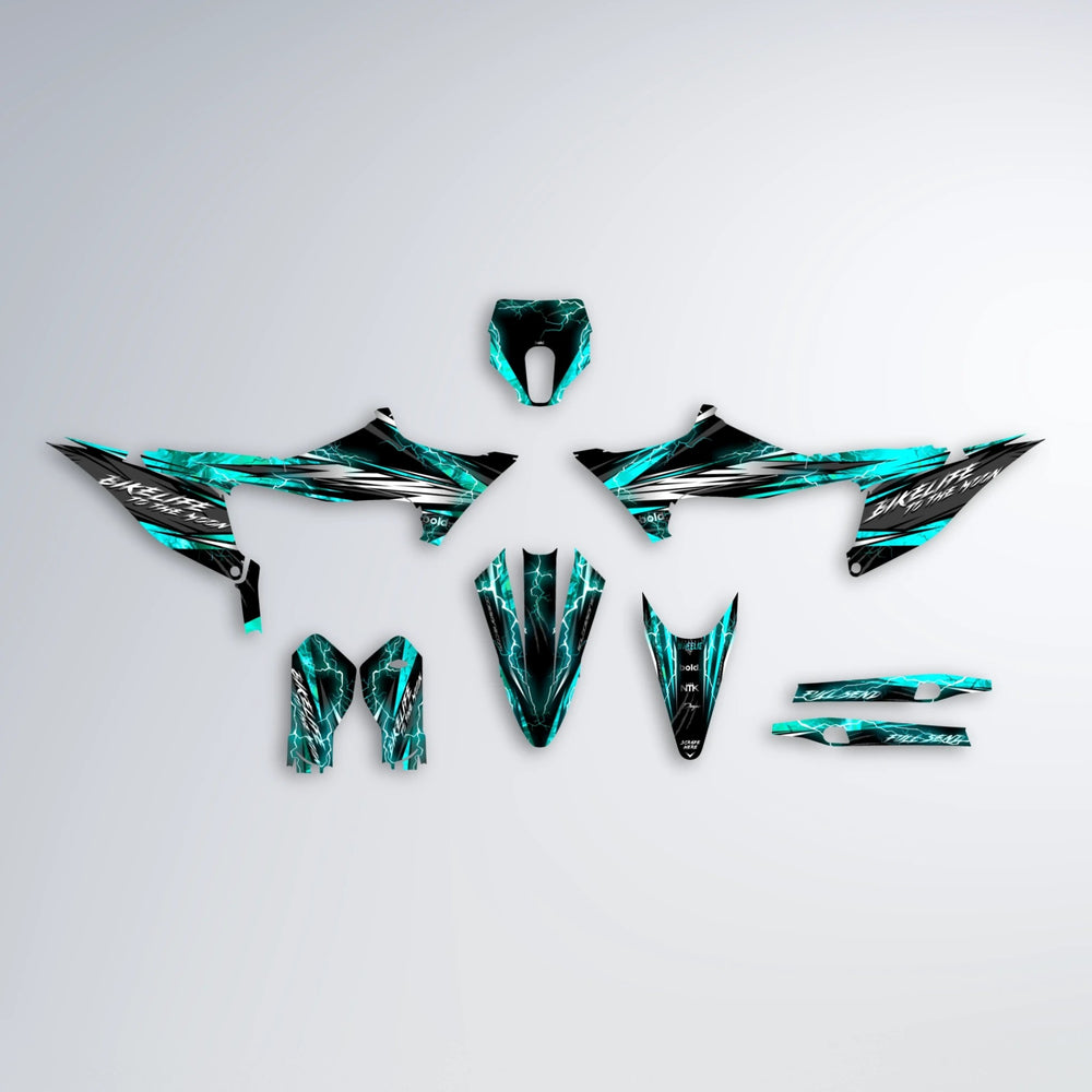 TRINITY Stark Varg SM graphics kit parts layout in Teal