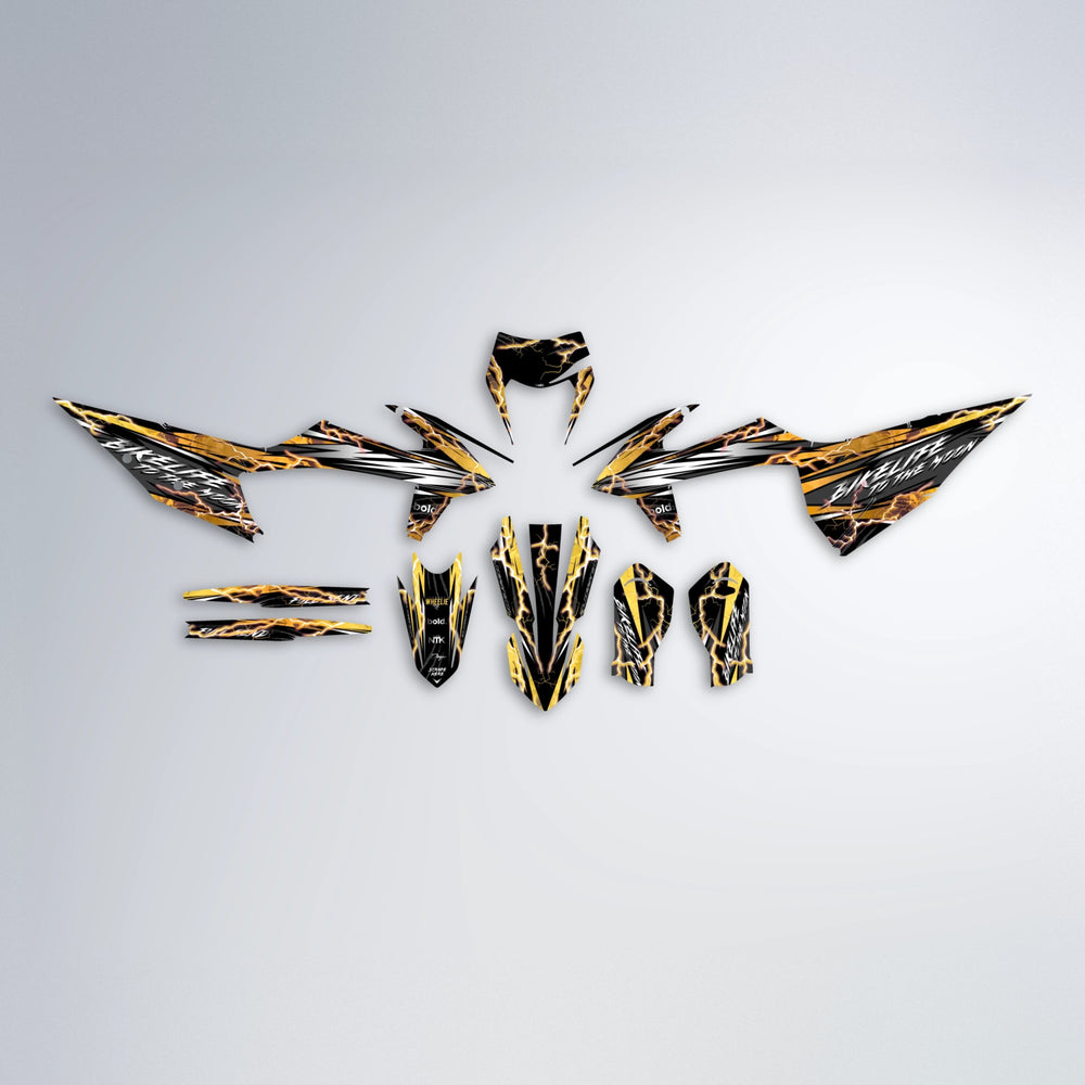 TRINITY graphics kit parts layout in Gold Chrome
