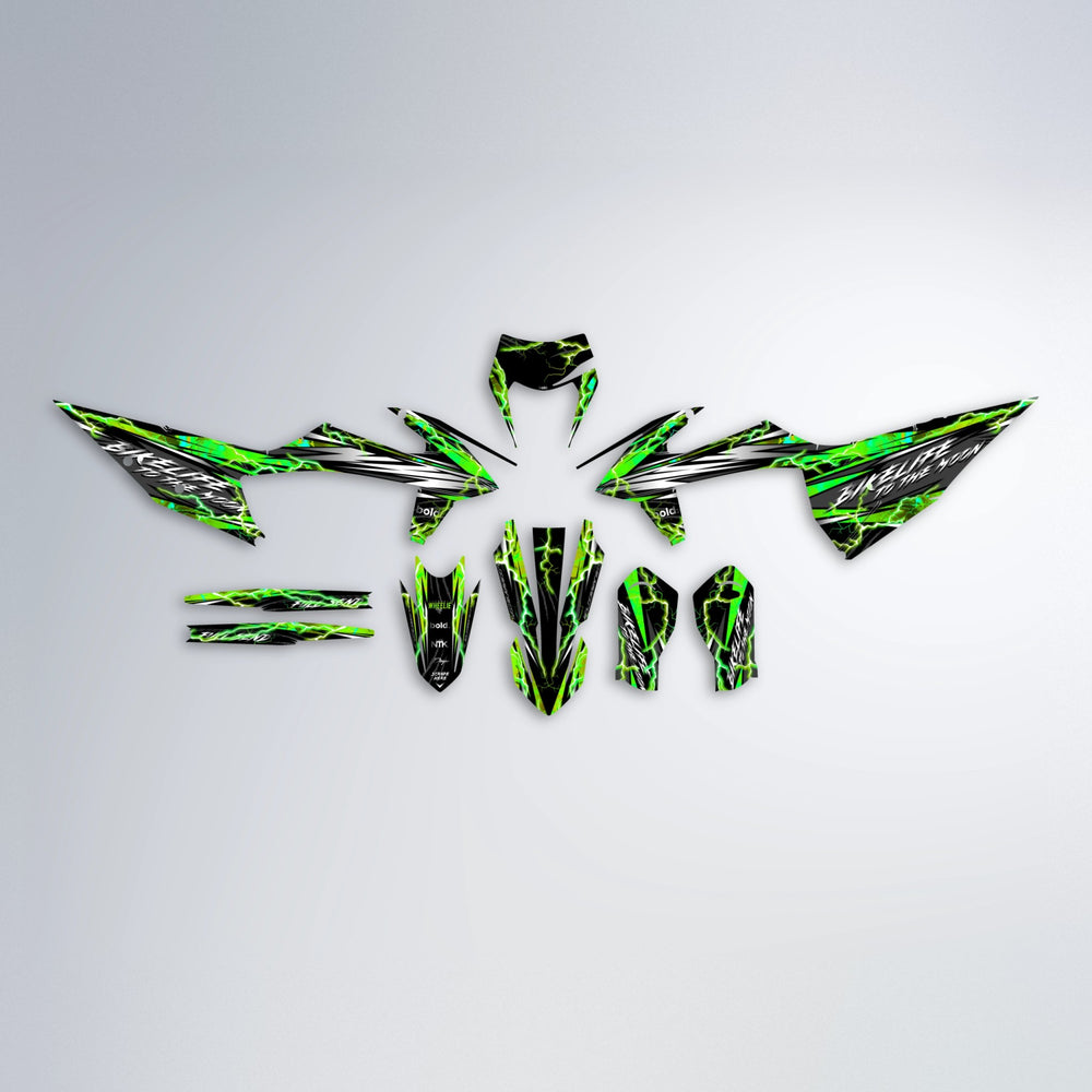 TRINITY graphics kit parts layout in Green