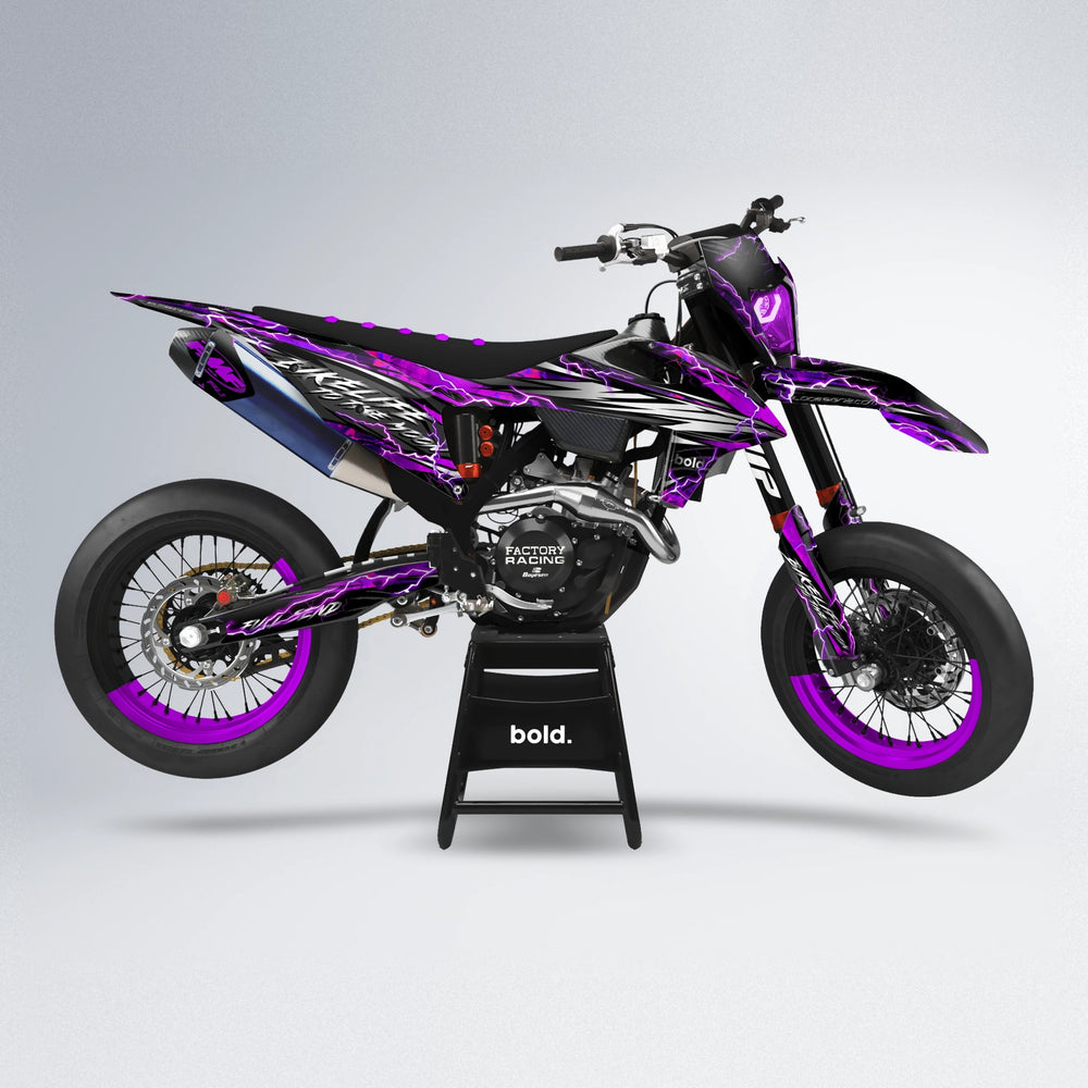 TRINITY supermoto graphics kit in Pink